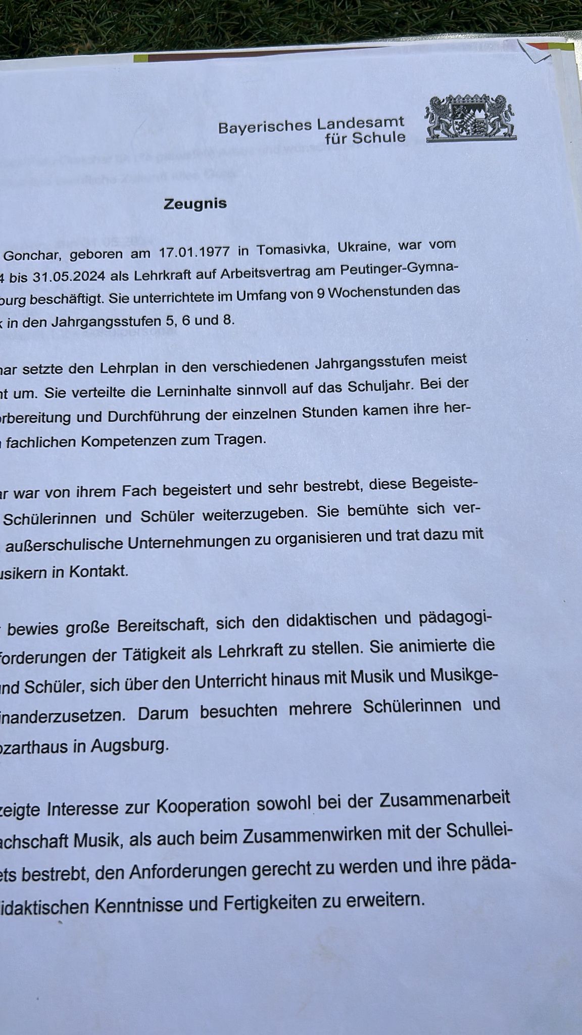 Auszeichnung Diplom Urkunde